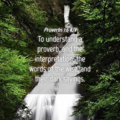 Picture 04 - Proverbs 1:6 KJV - To understand a proverb, and the interpretation; - Bible Verse Picture