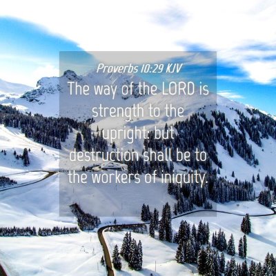 Picture 04 - Proverbs 10:29 KJV - The way of the LORD is strength to the upright: - Bible Verse Picture