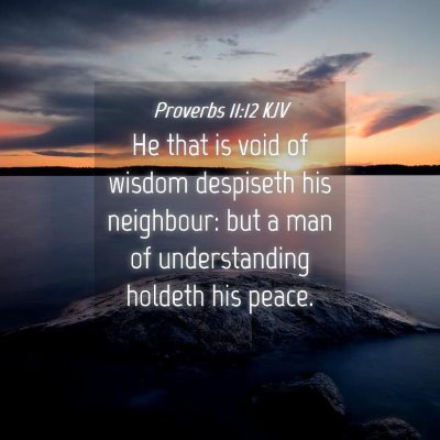 Picture 04 - Proverbs 11:12 KJV - He that is void of wisdom despiseth his - Bible Verse Picture