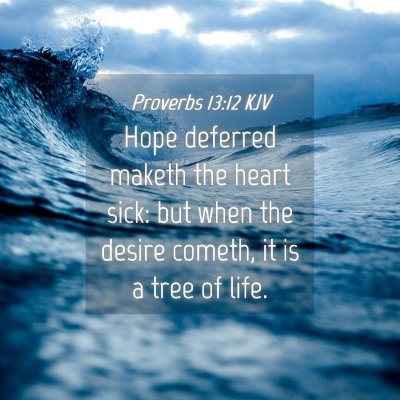 Picture 04 - Proverbs 13:12 KJV - Hope deferred maketh the heart sick: but when the - Bible Verse Picture