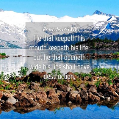 Picture 04 - Proverbs 13:3 KJV - He that keepeth his mouth keepeth his life: but - Bible Verse Picture