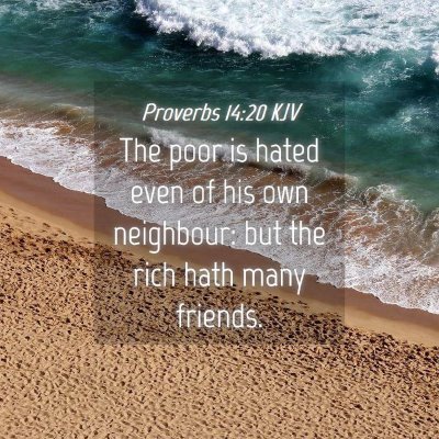 Picture 04 - Proverbs 14:20 KJV - The poor is hated even of his own neighbour: but - Bible Verse Picture