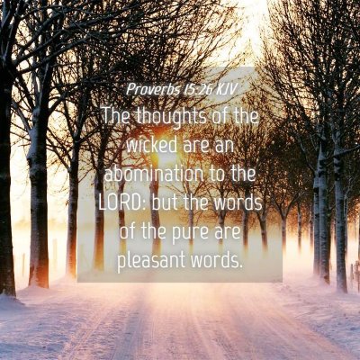 Picture 04 - Proverbs 15:26 KJV - The thoughts of the wicked are an abomination to - Bible Verse Picture