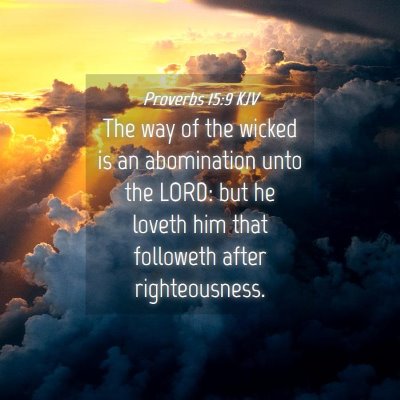 Picture 04 - Proverbs 15:9 KJV - The way of the wicked is an abomination unto the - Bible Verse Picture