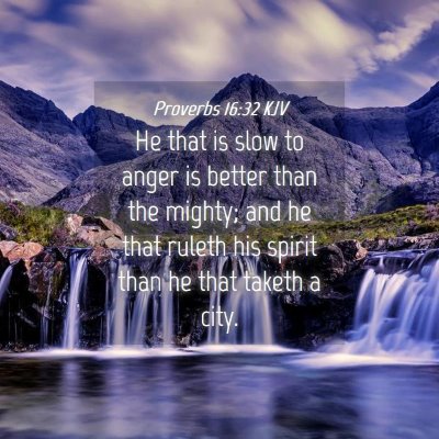 Picture 04 - Proverbs 16:32 KJV - He that is slow to anger is better than the - Bible Verse Picture