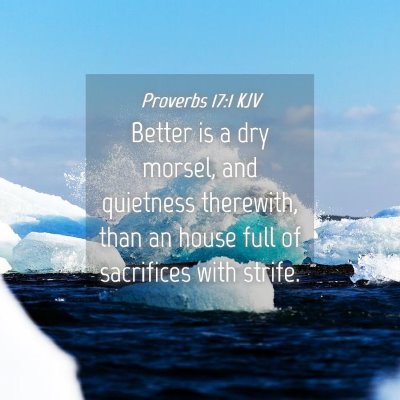 Picture 04 - Proverbs 17:1 KJV - Better is a dry morsel, and quietness therewith, - Bible Verse Picture