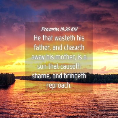 Picture 04 - Proverbs 19:26 KJV - He that wasteth his father, and chaseth away his - Bible Verse Picture