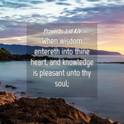 Picture 04 - Proverbs 2:10 KJV - When wisdom entereth into thine heart, and - Bible Verse Picture
