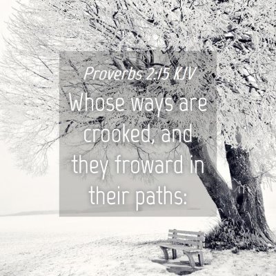 Picture 04 - Proverbs 2:15 KJV - Whose ways are crooked, and they froward in their - Bible Verse Picture