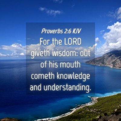 Picture 04 - Proverbs 2:6 KJV - For the LORD giveth wisdom: out of his mouth - Bible Verse Picture