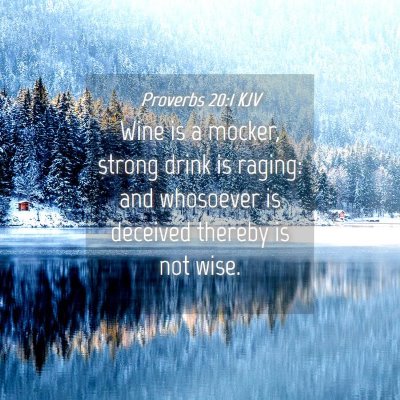 Picture 04 - Proverbs 20:1 KJV - Wine is a mocker, strong drink is raging: and - Bible Verse Picture