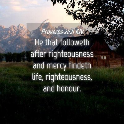 Picture 04 - Proverbs 21:21 KJV - He that followeth after righteousness and mercy - Bible Verse Picture