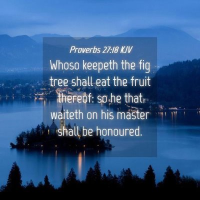 Picture 04 - Proverbs 27:18 KJV - Whoso keepeth the fig tree shall eat the fruit - Bible Verse Picture