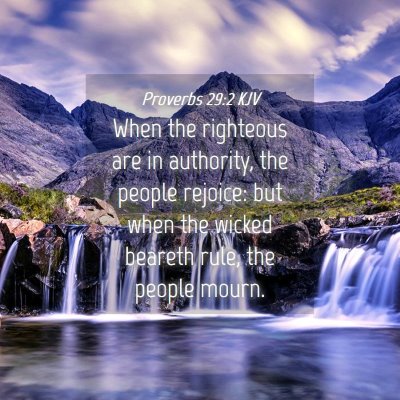 Picture 04 - Proverbs 29:2 KJV - When the righteous are in authority, the people - Bible Verse Picture
