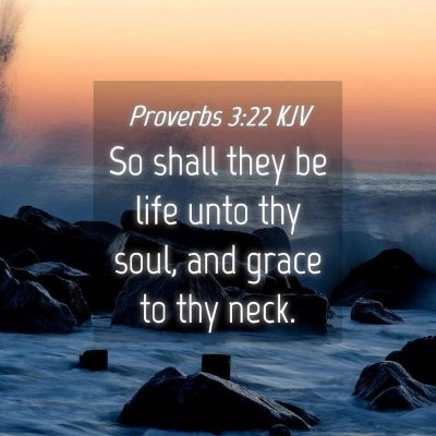 Picture 04 - Proverbs 3:22 KJV - So shall they be life unto thy soul, and grace to - Bible Verse Picture