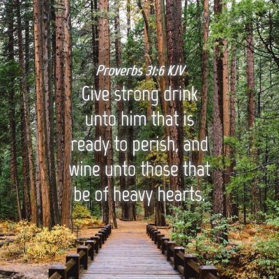 Picture 04 - Proverbs 31:6 KJV - Give strong drink unto him that is ready to - Bible Verse Picture