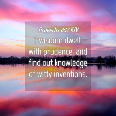 Picture 04 - Proverbs 8:12 KJV - I wisdom dwell with prudence, and find out - Bible Verse Picture