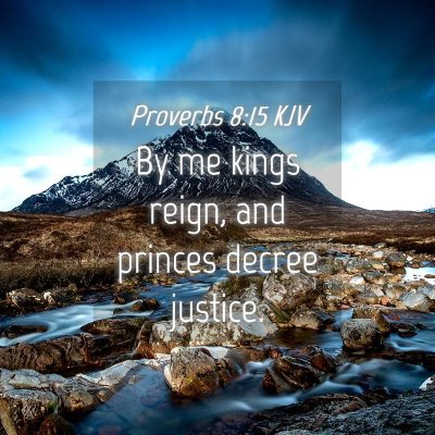 Picture 04 - Proverbs 8:15 KJV - By me kings reign, and princes decree - Bible Verse Picture