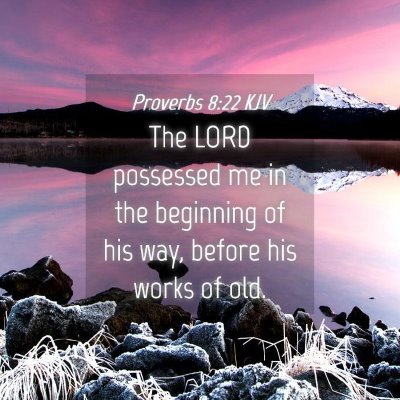 Picture 04 - Proverbs 8:22 KJV - The LORD possessed me in the beginning of his - Bible Verse Picture