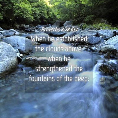 Picture 04 - Proverbs 8:28 KJV - When he established the clouds above: when he - Bible Verse Picture
