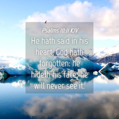 Picture 04 - Psalms 10:11 KJV - He hath said in his heart, God hath forgotten: he - Bible Verse Picture