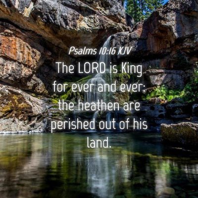 Picture 04 - Psalms 10:16 KJV - The LORD is King for ever and ever: the heathen - Bible Verse Picture