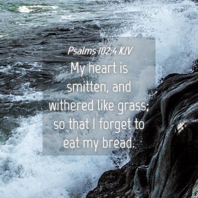 Picture 04 - Psalms 102:4 KJV - My heart is smitten, and withered like grass; so - Bible Verse Picture