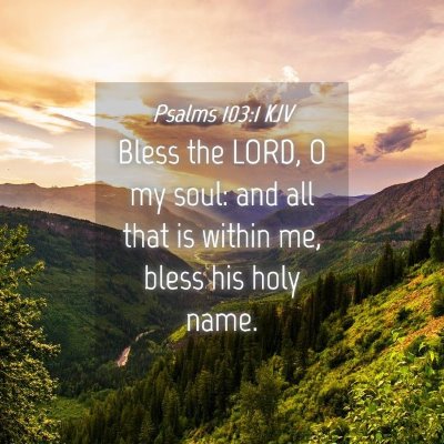 Picture 04 - Psalms 103:1 KJV - Bless the LORD, O my soul: and all that is within - Bible Verse Picture