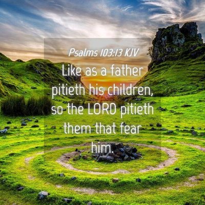 Picture 04 - Psalms 103:13 KJV - Like as a father pitieth his children, so the - Bible Verse Picture