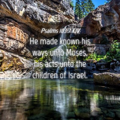 Picture 04 - Psalms 103:7 KJV - He made known his ways unto Moses, his acts unto - Bible Verse Picture