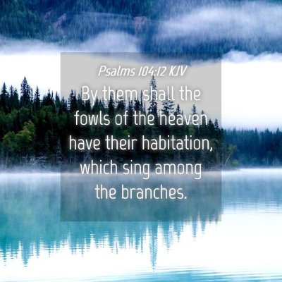 Picture 04 - Psalms 104:12 KJV - By them shall the fowls of the heaven have their - Bible Verse Picture