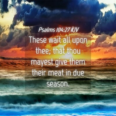 Picture 04 - Psalms 104:27 KJV - These wait all upon thee; that thou mayest give - Bible Verse Picture