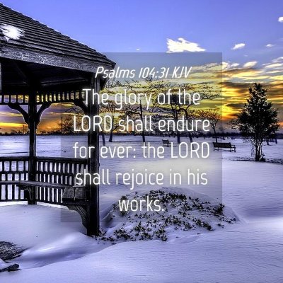 Picture 04 - Psalms 104:31 KJV - The glory of the LORD shall endure for ever: the - Bible Verse Picture