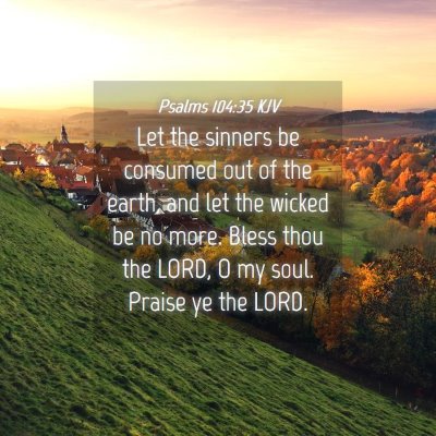 Picture 04 - Psalms 104:35 KJV - Let the sinners be consumed out of the earth, and - Bible Verse Picture
