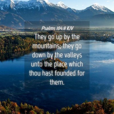 Picture 04 - Psalms 104:8 KJV - They go up by the mountains; they go down by the - Bible Verse Picture