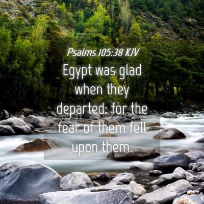 Picture 04 - Psalms 105:38 KJV - Egypt was glad when they departed: for the fear - Bible Verse Picture