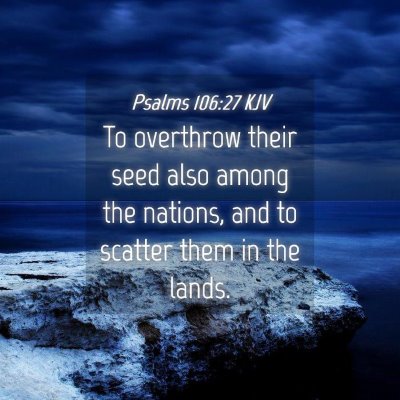 Picture 04 - Psalms 106:27 KJV - To overthrow their seed also among the nations, - Bible Verse Picture