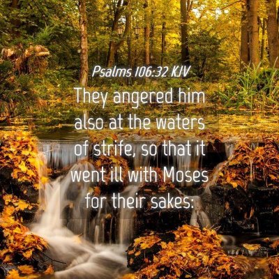 Picture 04 - Psalms 106:32 KJV - They angered him also at the waters of strife, so - Bible Verse Picture