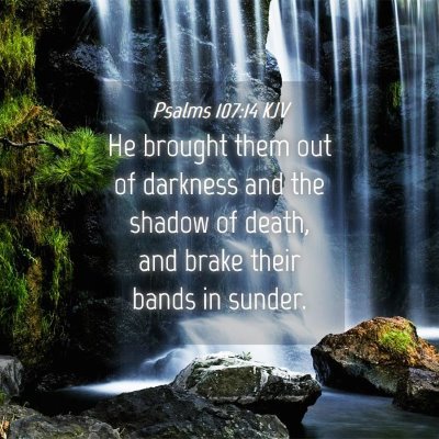 Picture 04 - Psalms 107:14 KJV - He brought them out of darkness and the shadow of - Bible Verse Picture