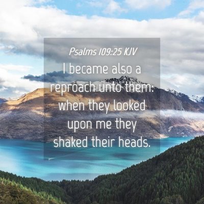 Picture 04 - Psalms 109:25 KJV - I became also a reproach unto them: when they - Bible Verse Picture