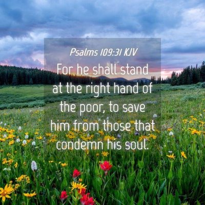 Picture 04 - Psalms 109:31 KJV - For he shall stand at the right hand of the poor, - Bible Verse Picture