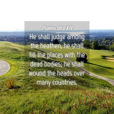 Picture 04 - Psalms 110:6 KJV - He shall judge among the heathen, he shall fill - Bible Verse Picture