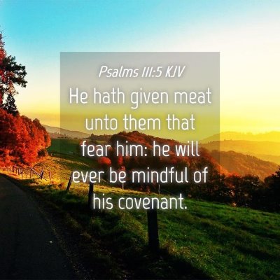 Picture 04 - Psalms 111:5 KJV - He hath given meat unto them that fear him: he - Bible Verse Picture