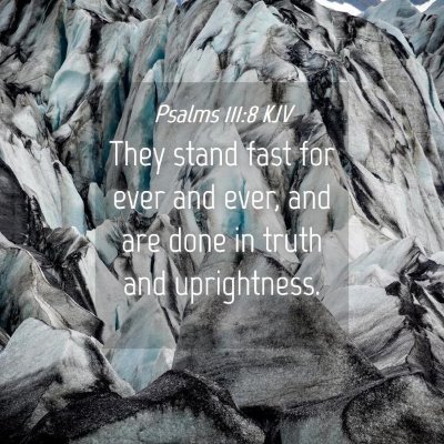 Picture 04 - Psalms 111:8 KJV - They stand fast for ever and ever, and are done - Bible Verse Picture