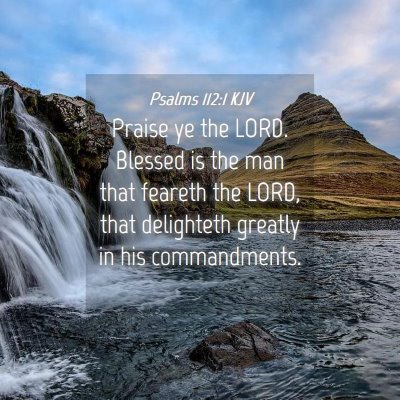 Picture 04 - Psalms 112:1 KJV - Praise ye the LORD. Blessed is the man that - Bible Verse Picture