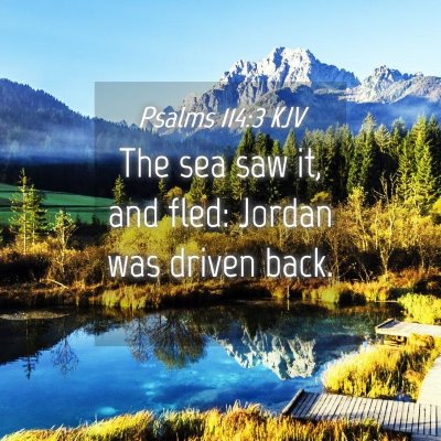 Picture 04 - Psalms 114:3 KJV - The sea saw it, and fled: Jordan was driven - Bible Verse Picture