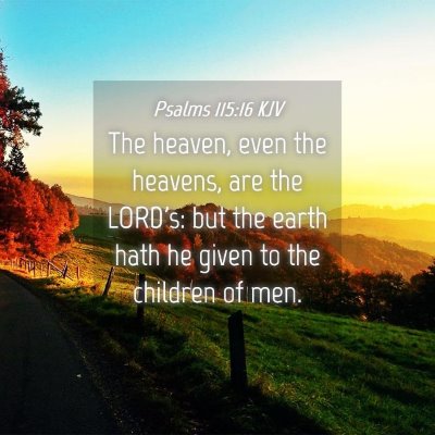 Picture 04 - Psalms 115:16 KJV - The heaven, even the heavens, are the LORD's: but - Bible Verse Picture