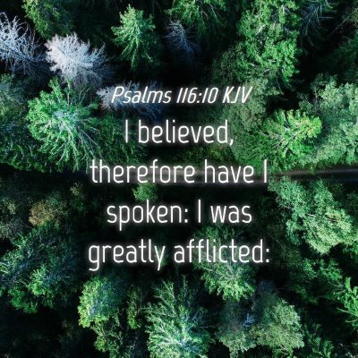 Picture 04 - Psalms 116:10 KJV - I believed, therefore have I spoken: I was - Bible Verse Picture