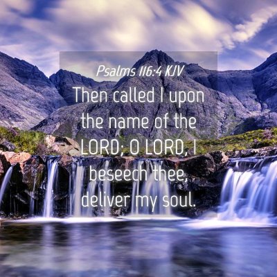 Picture 04 - Psalms 116:4 KJV - Then called I upon the name of the LORD; O LORD, - Bible Verse Picture