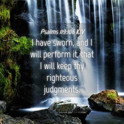 Picture 04 - Psalms 119:106 KJV - I have sworn, and I will perform it, that I will - Bible Verse Picture